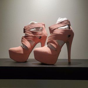 Penelope High Heel in Salmon